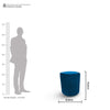 Azure Round Pouffe