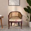 Rattan Lounge Chair - Floral