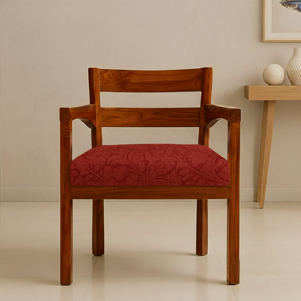 Teak Harmony Chair - Crimson