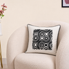 Noir Orbit Embroidered Cushion Cover Set