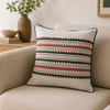 Terra Zigzag Embroidered Cushion Cover Set