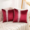 Red Geometric Pattern Cushion Covers – Set of 2
