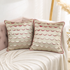 Beige Textured Scallop Cushion Covers – Set of 2