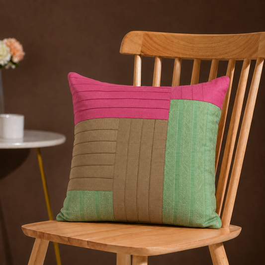Patchline Embroidered Cushion Cover Set