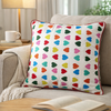 Multicolor Heart Pattern Cushion Covers – Set of 2