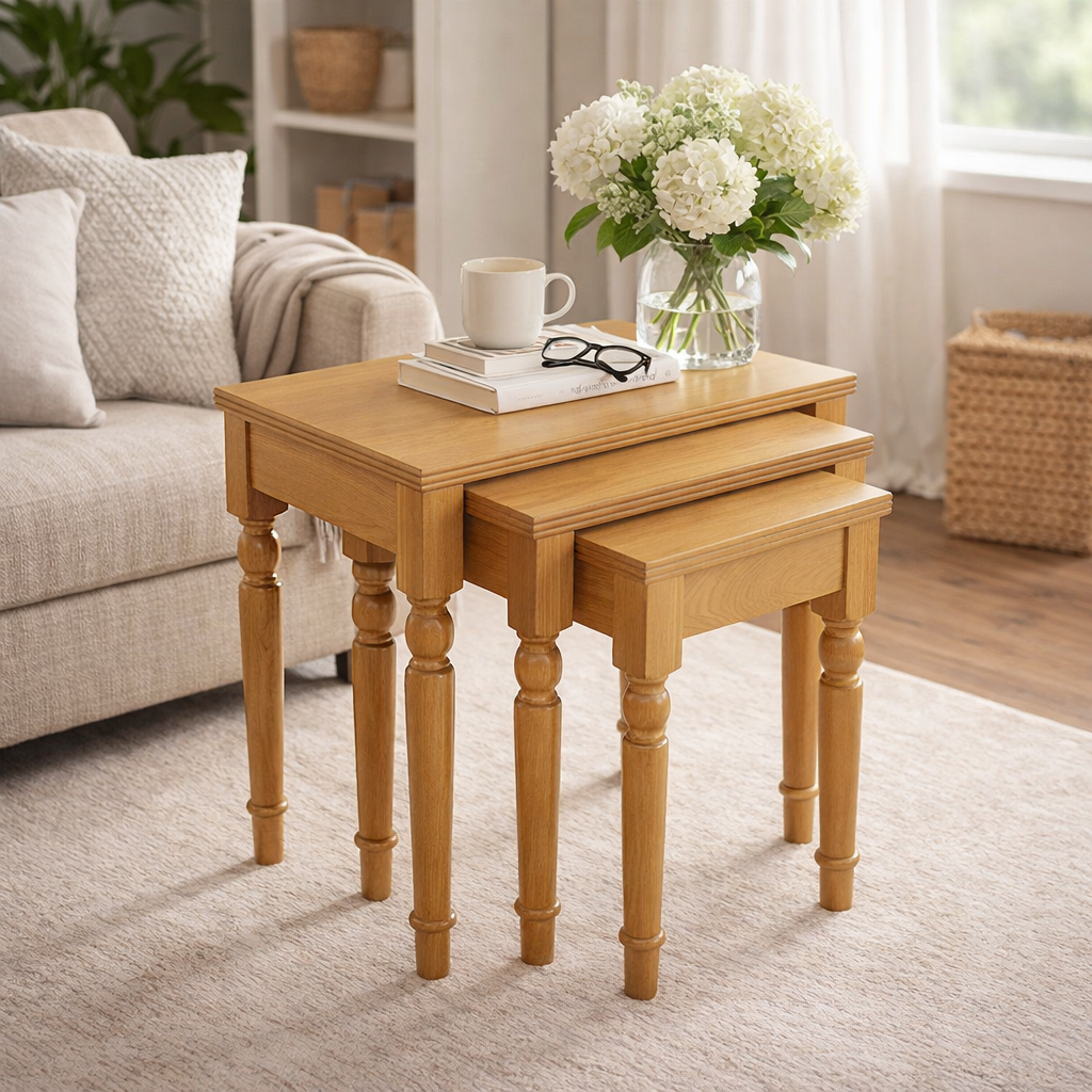 Walnut Nesting Table Trio