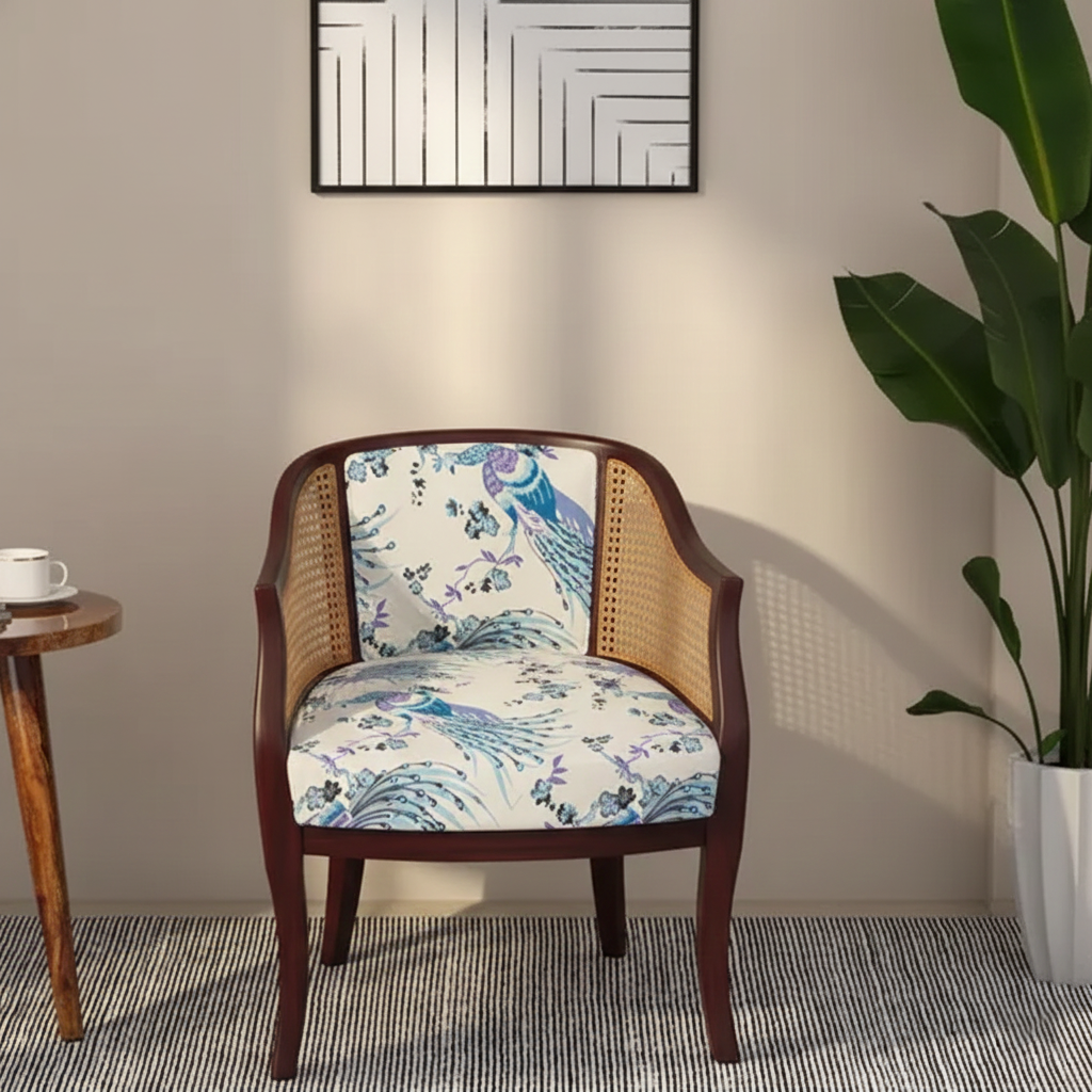 Rattan Lounge Chair - Azure