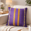 Purple Textured Striped Cushion Covers – Set of 2
