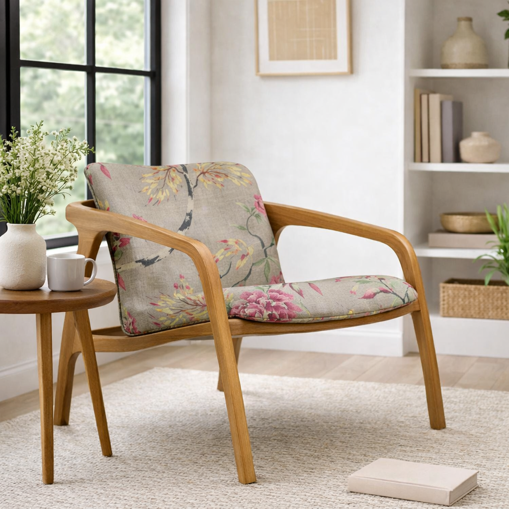 Curve Lounge Chair - Floral