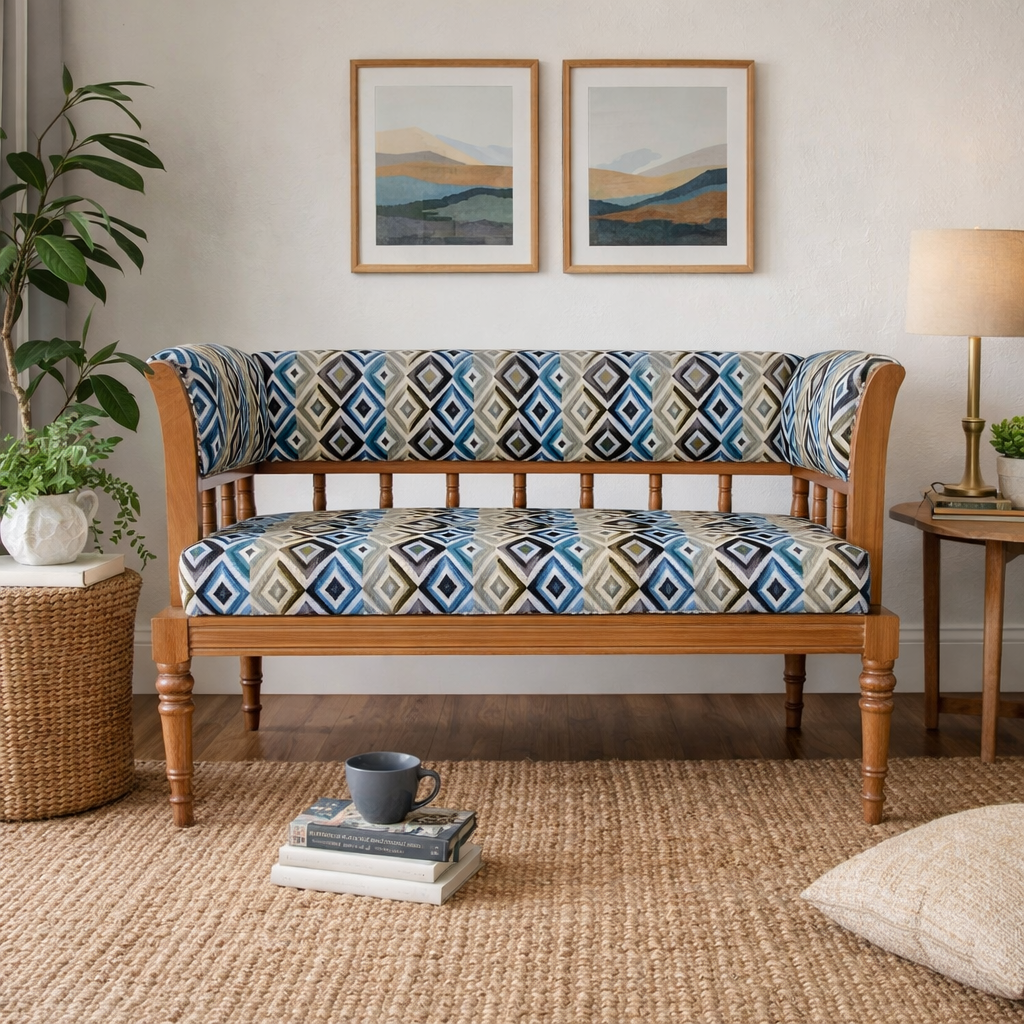 Azure Heritage Settee