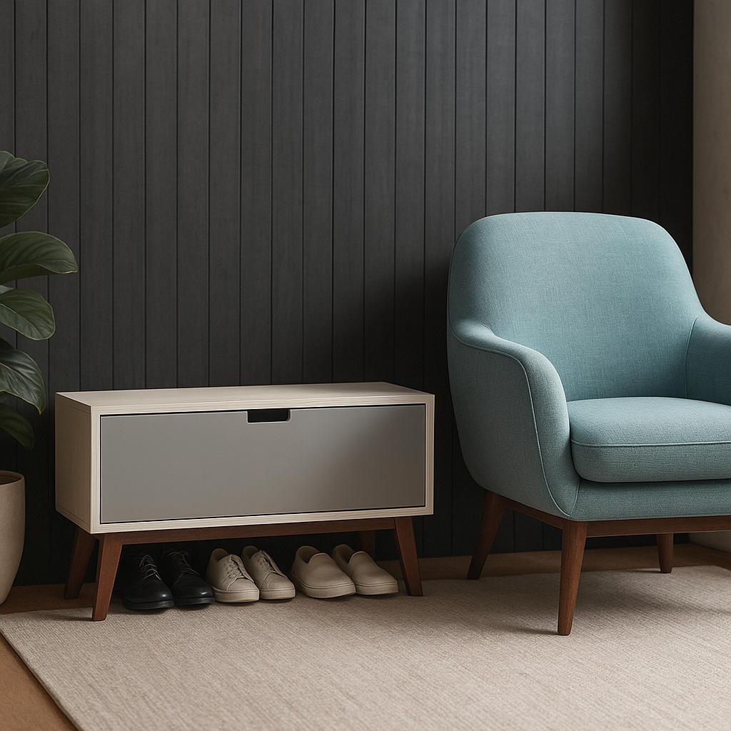 Moderno Drop-Front Storage Bench