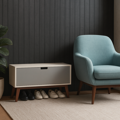 Moderno Drop-Front Storage Bench