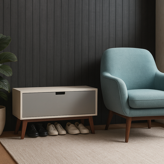 Moderno Drop-Front Storage Bench