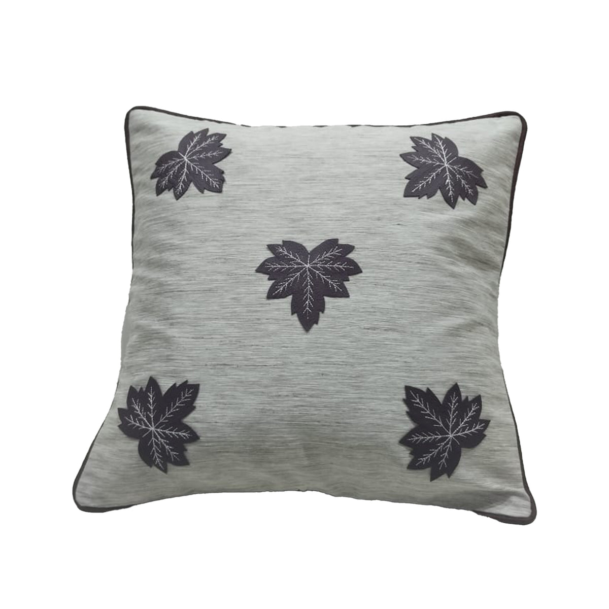 Maple Leaf Embroidered Cushion Cover Set