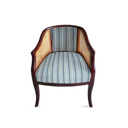 Coastal Stripes Rattan Chair