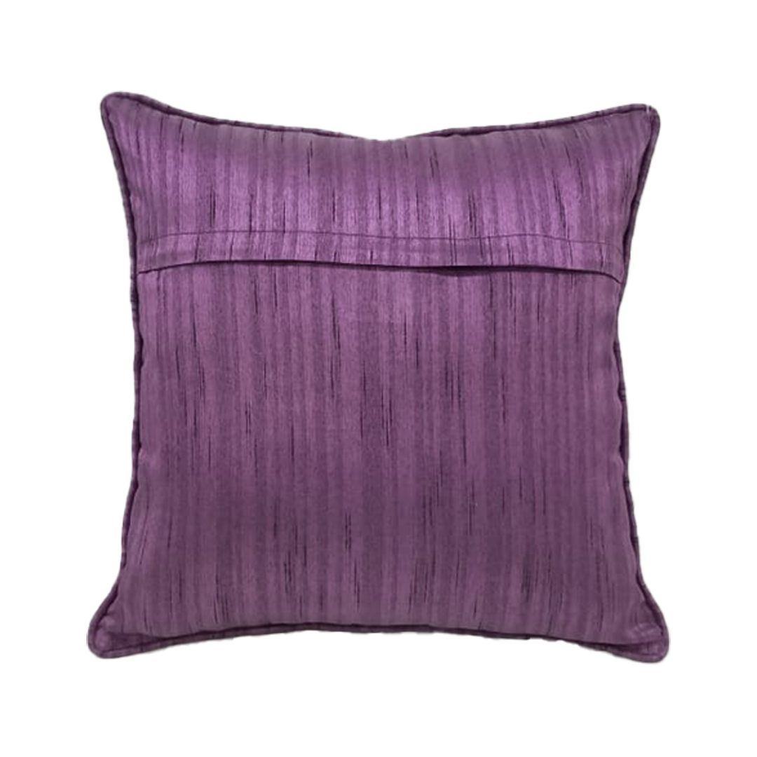 Purple Textured Striped Cushion Covers – Set of 2