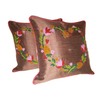Embroidered Floral Heart Cushion Covers – Set of 2
