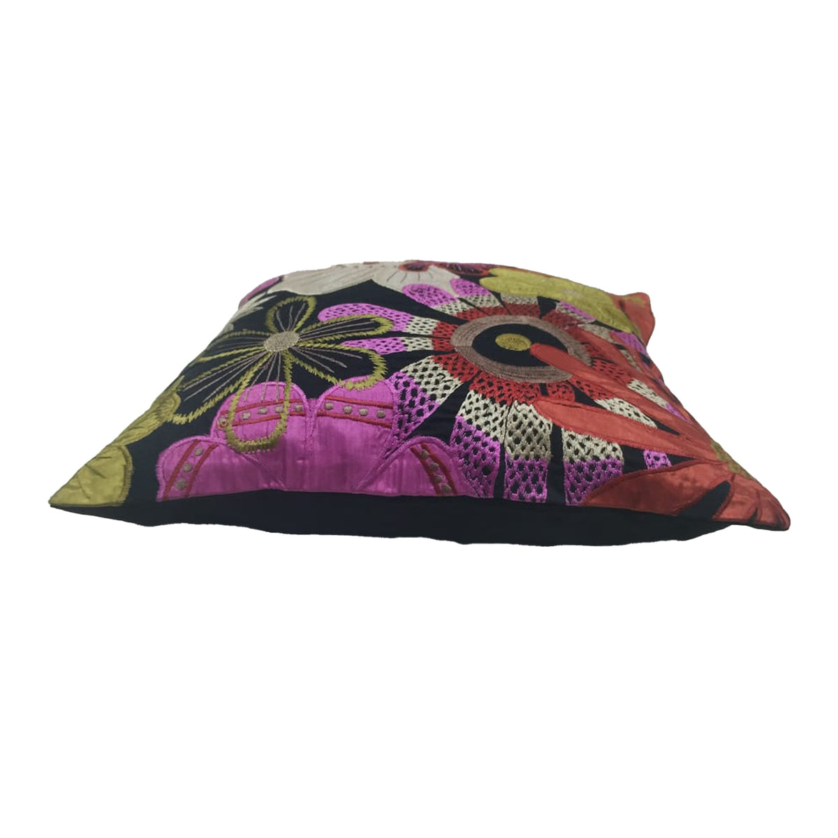 Fiesta Bloom Embroidered Cushion Cover Set