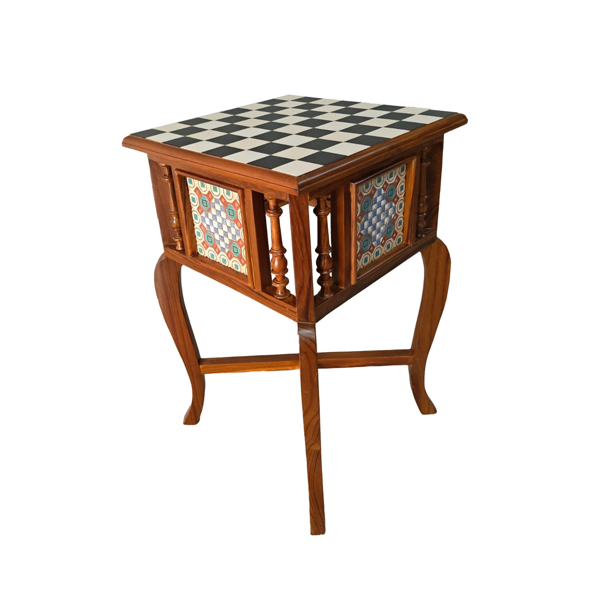 Regal Checker Side Table