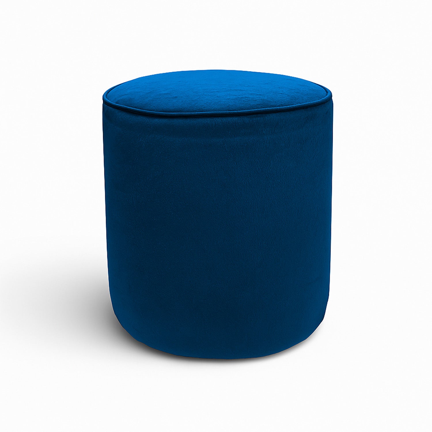 Azure Round Pouffe