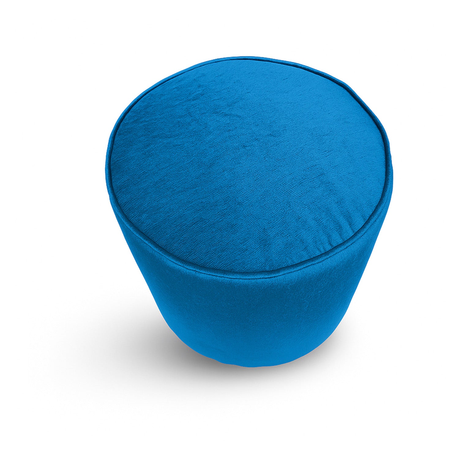 Azure Round Pouffe