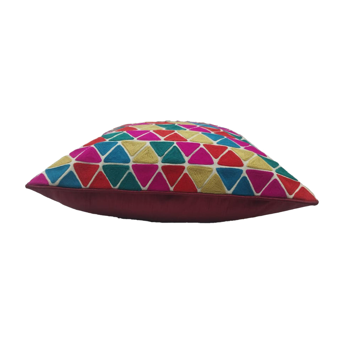 Mosaic Triangle Embroidered Cushion Cover Set