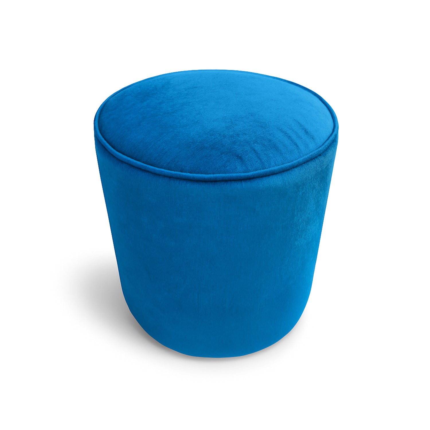 Azure Round Pouffe