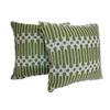Green Geometric Pattern Cushion Covers – Set of 2