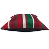 Red & Green Striped Cushion Covers – Set of 2