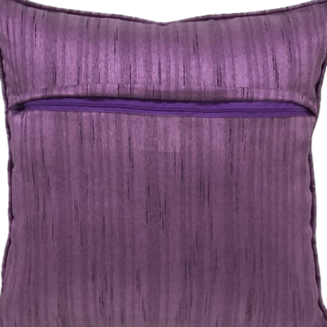 Purple Textured Striped Cushion Covers – Set of 2