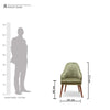 Velvet Channel-Back Armchair Set of 2
