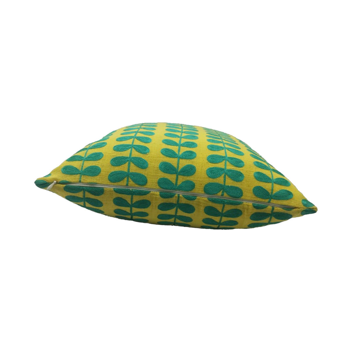 Soleil Leaf Embroidered Cushion Cover Set