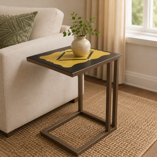 Noir Leaf Side Table