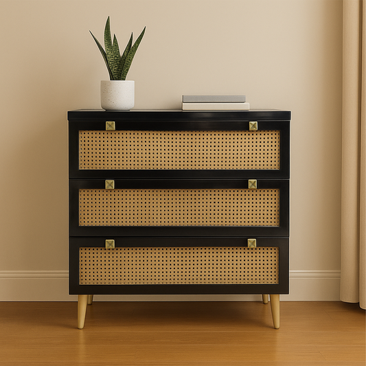 Noir CaneCraft Chest of Drawers