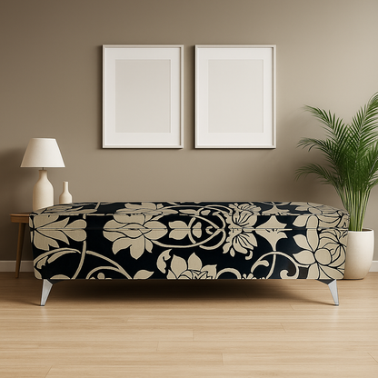 Noir Bloom Storage Bench