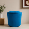 Azure Round Pouffe