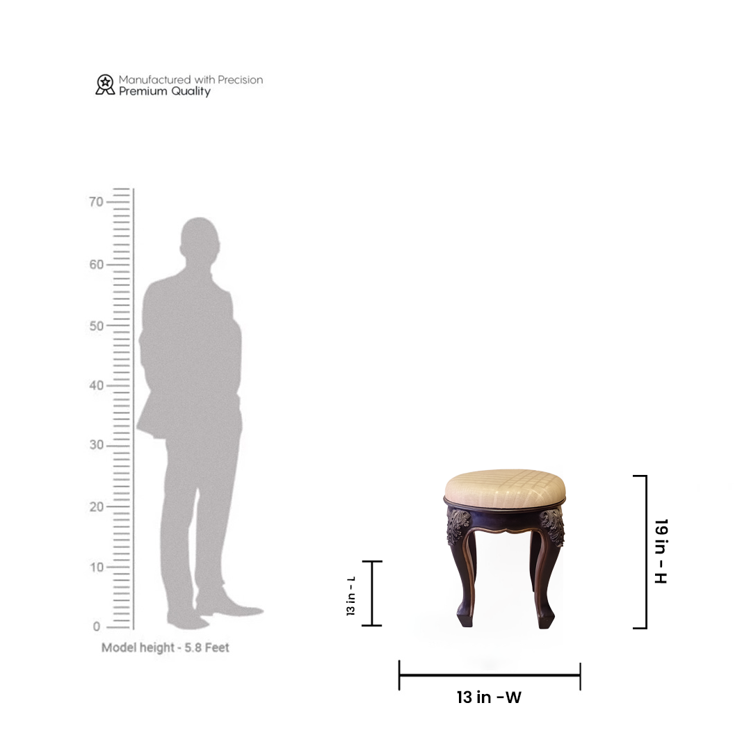 Royal Carved Pouffe