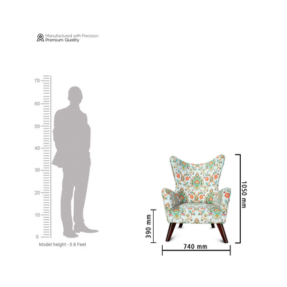 Majestic Boho Wing Chair