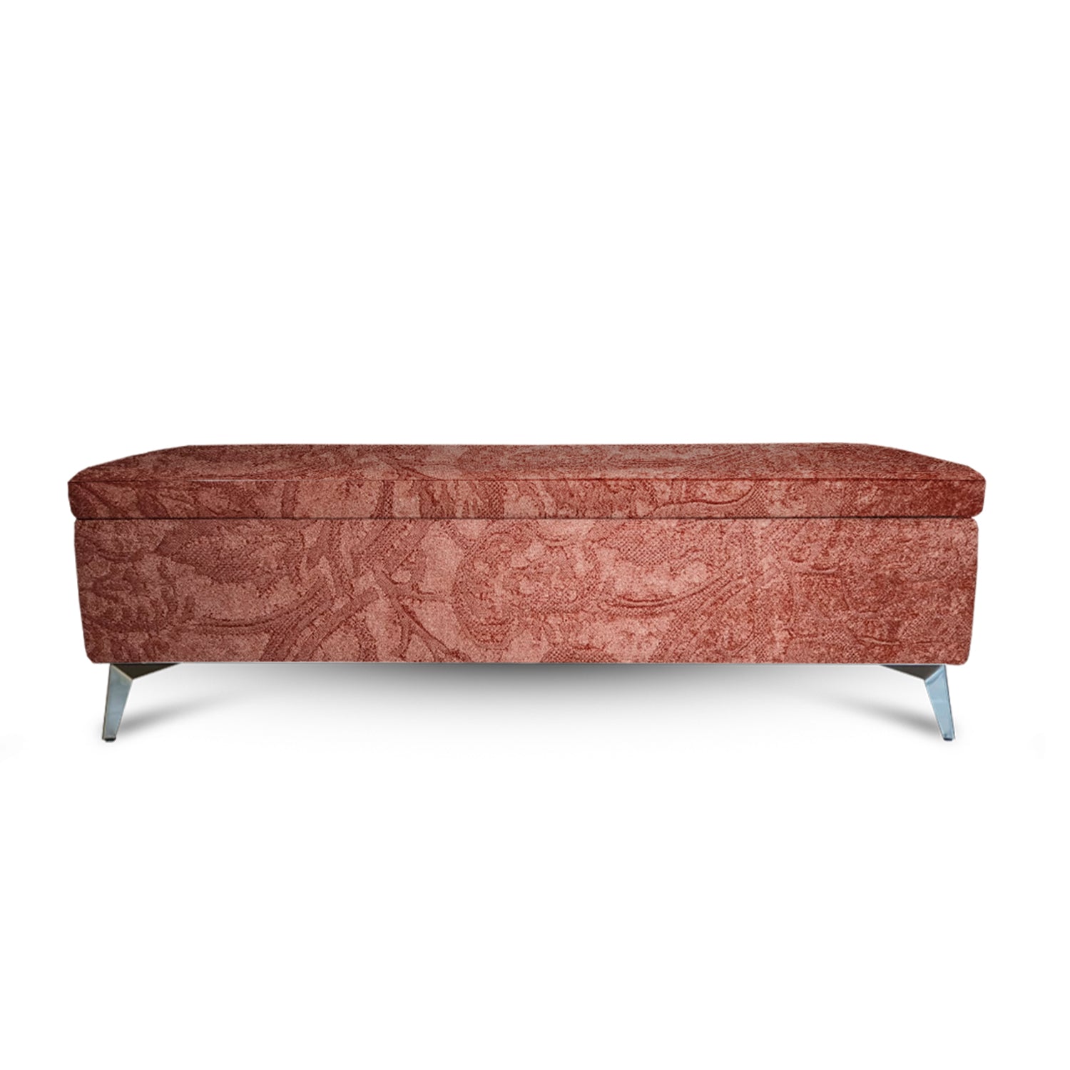 White Bloom Storage Ottoman