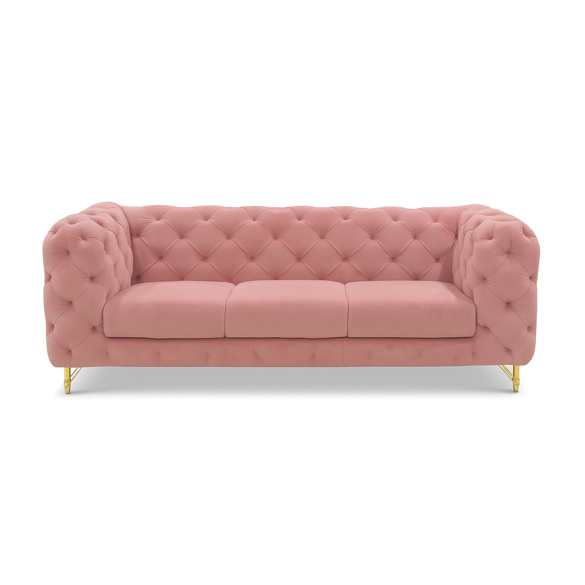 Blush Royale Velvet Sofa Set