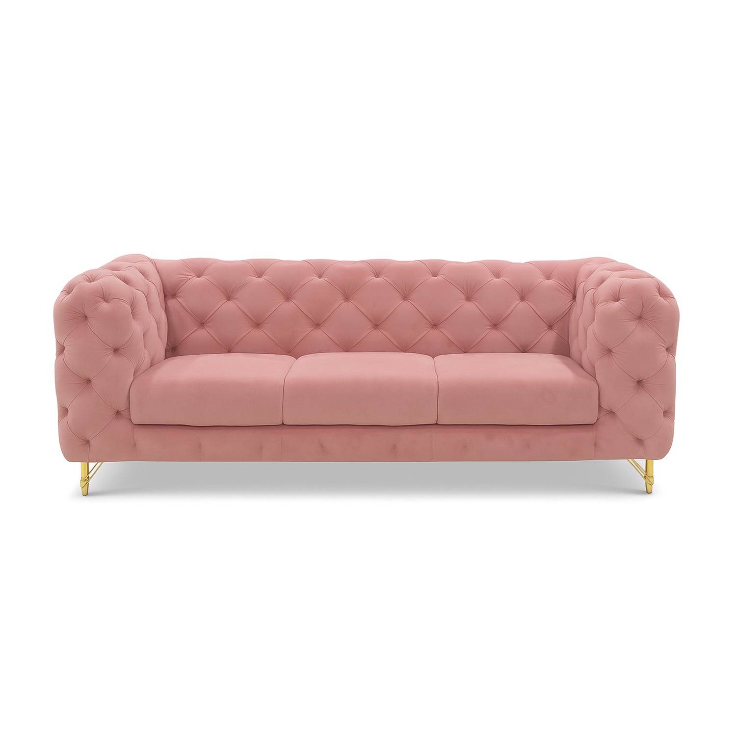 Blush Royale Velvet Sofa Set