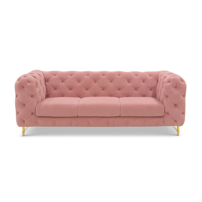 Blush Royale Velvet Sofa Set