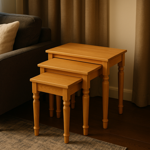 Walnut Nesting Table Trio