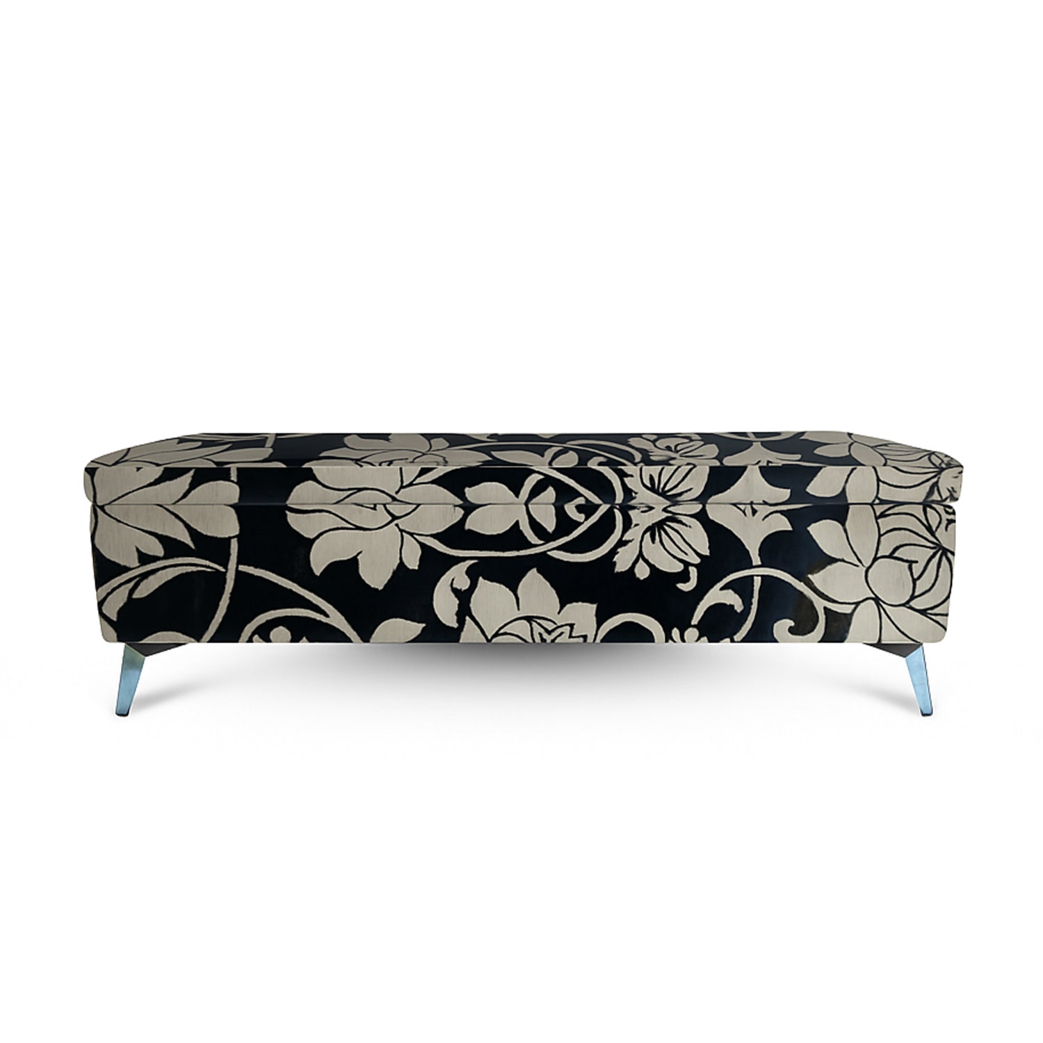 Noir Bloom Storage Bench