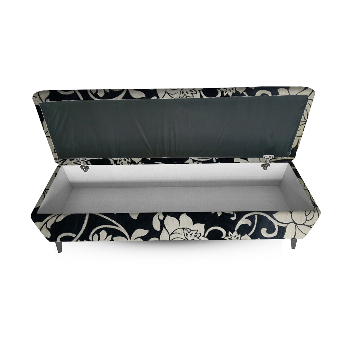 Noir Bloom Storage Bench