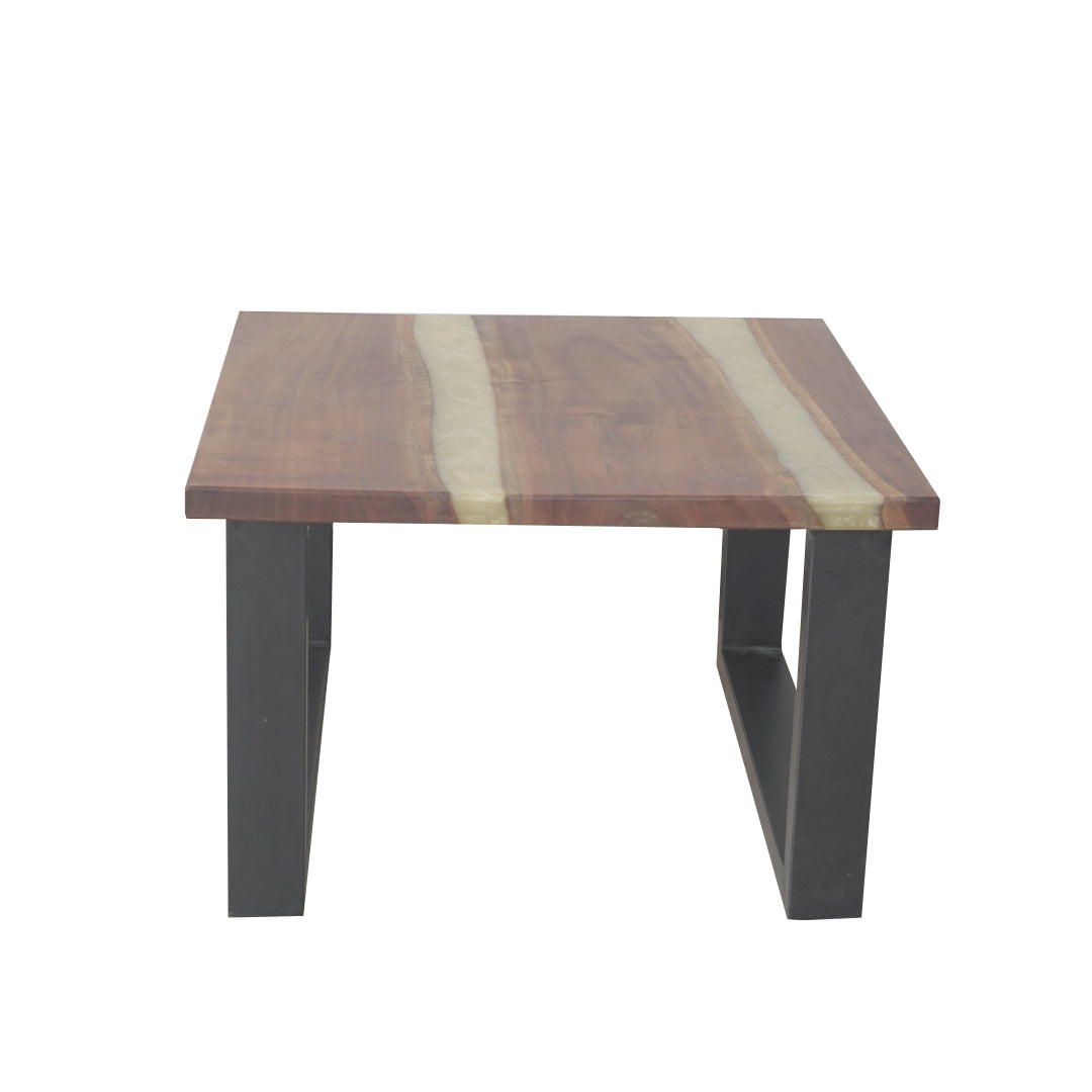 EpoxyLine Teak Wood Coffee Table