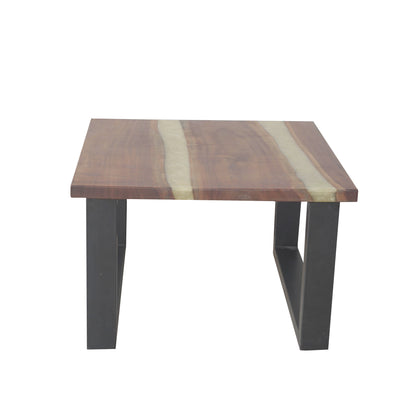 EpoxyLine Teak Wood Coffee Table