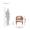 Rattan Lounge Chair - Floral