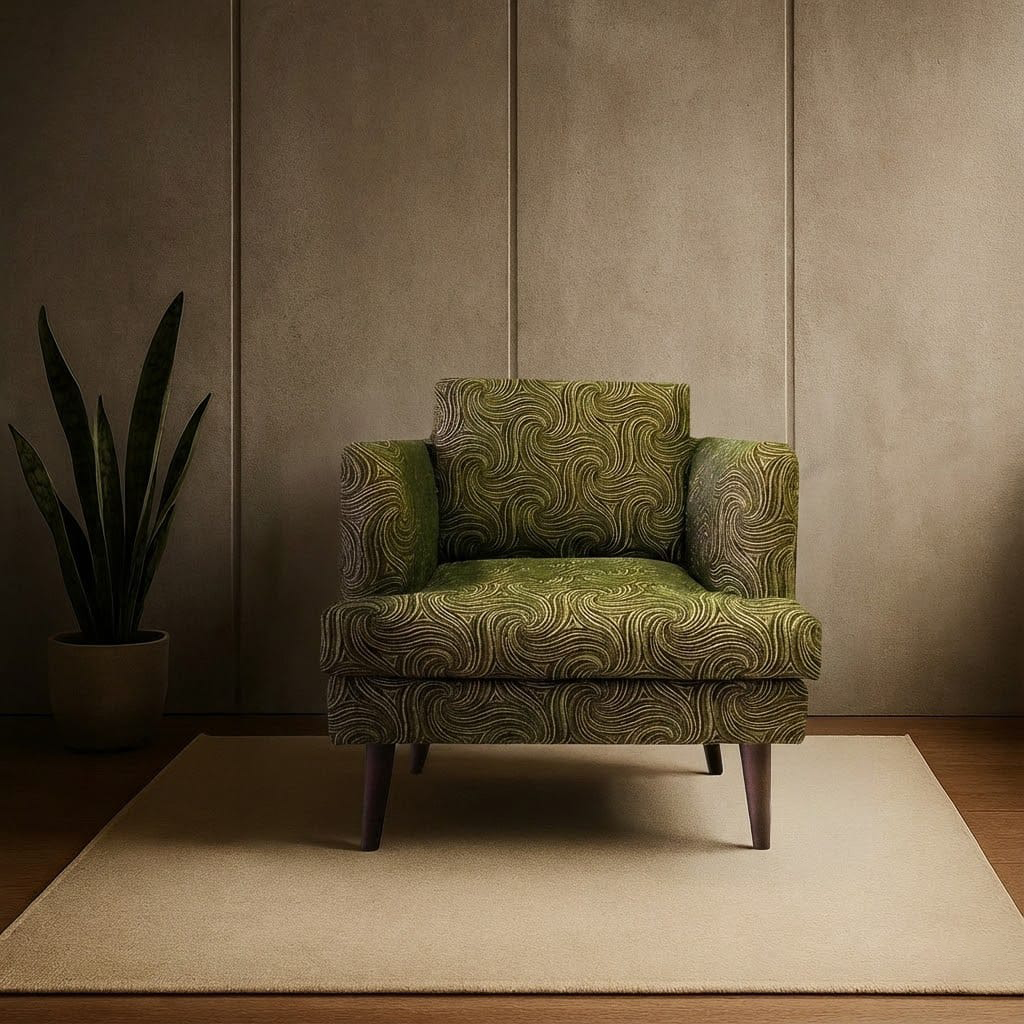 Teak Lounge Chair - Moss