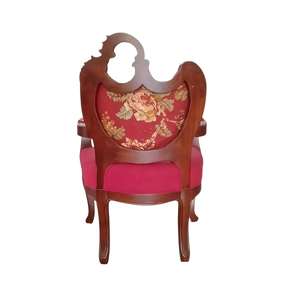 Regal Fleur Armchair - Crimson Majesty